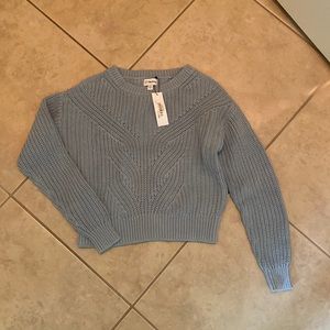 Ice blue cropped sweater